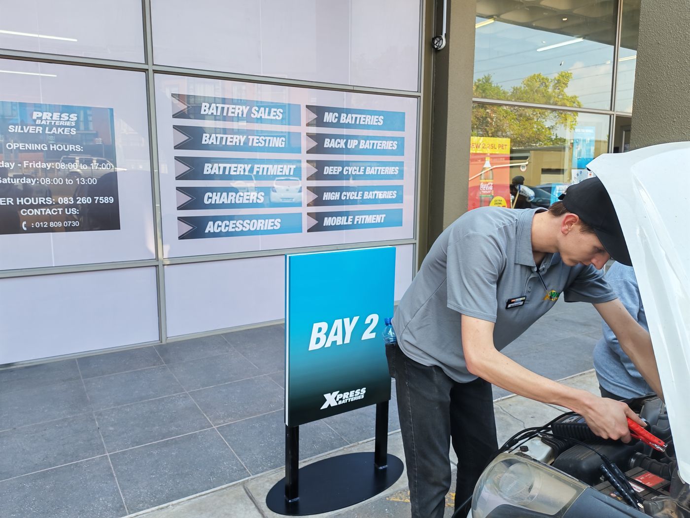 Battery fitment at an Xpress Batteries store